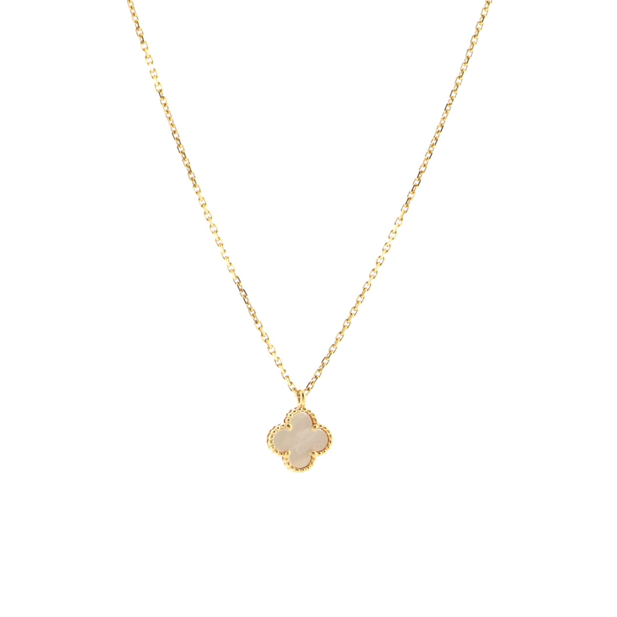 Van Cleef & Arpels Sweet Alhambra Pendant Necklace 18K Yellow Gold and ...