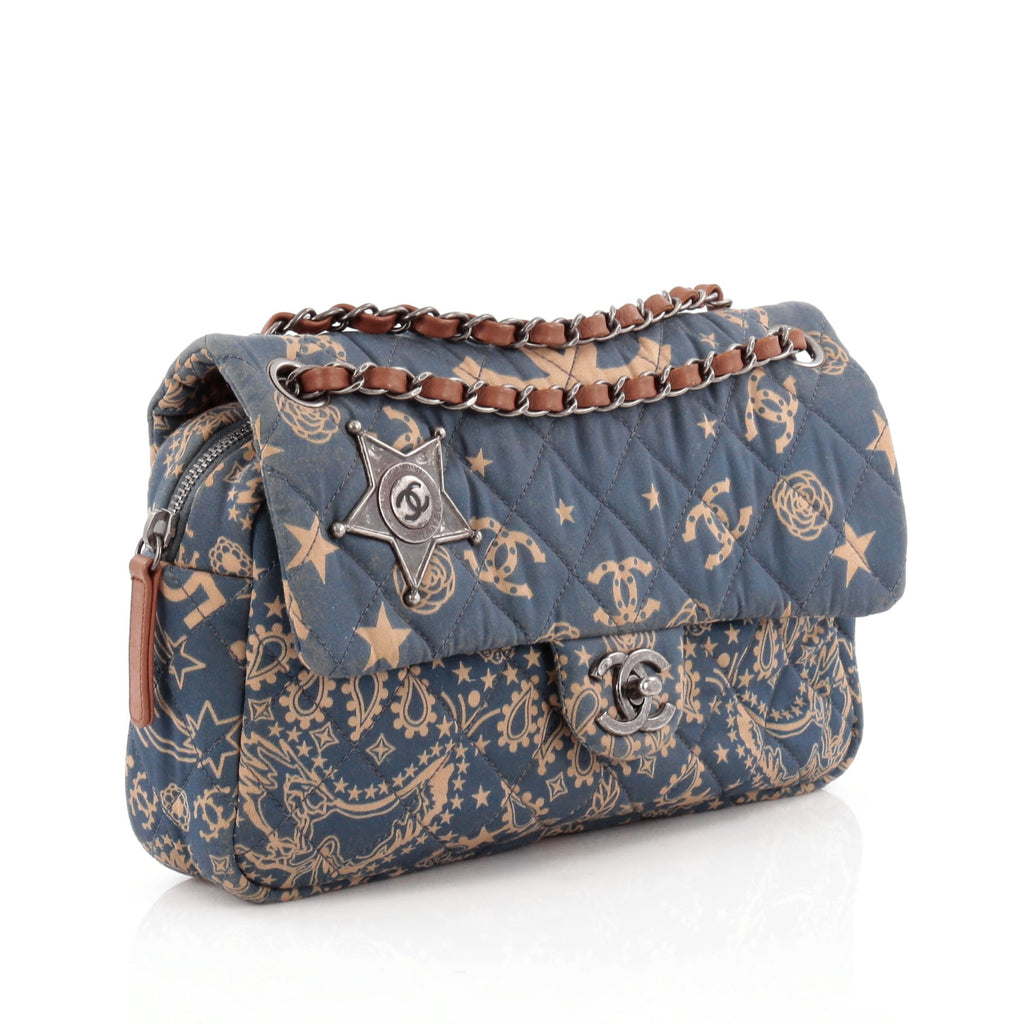 Buy Chanel Paris-Dallas Bandana Flap Bag Quilted Canvas 1225802 – Rebag