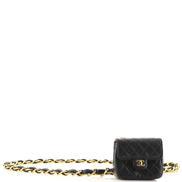 Chanel Beige Quilted Lambskin Belt Bag Micro Q6A0011II8000  WGACA