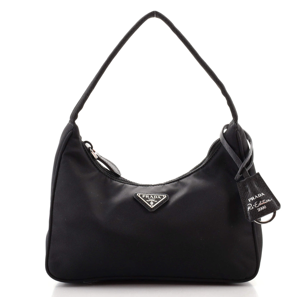 Prada Re-Edition 2000 Hobo Tessuto Mini Black 1229401