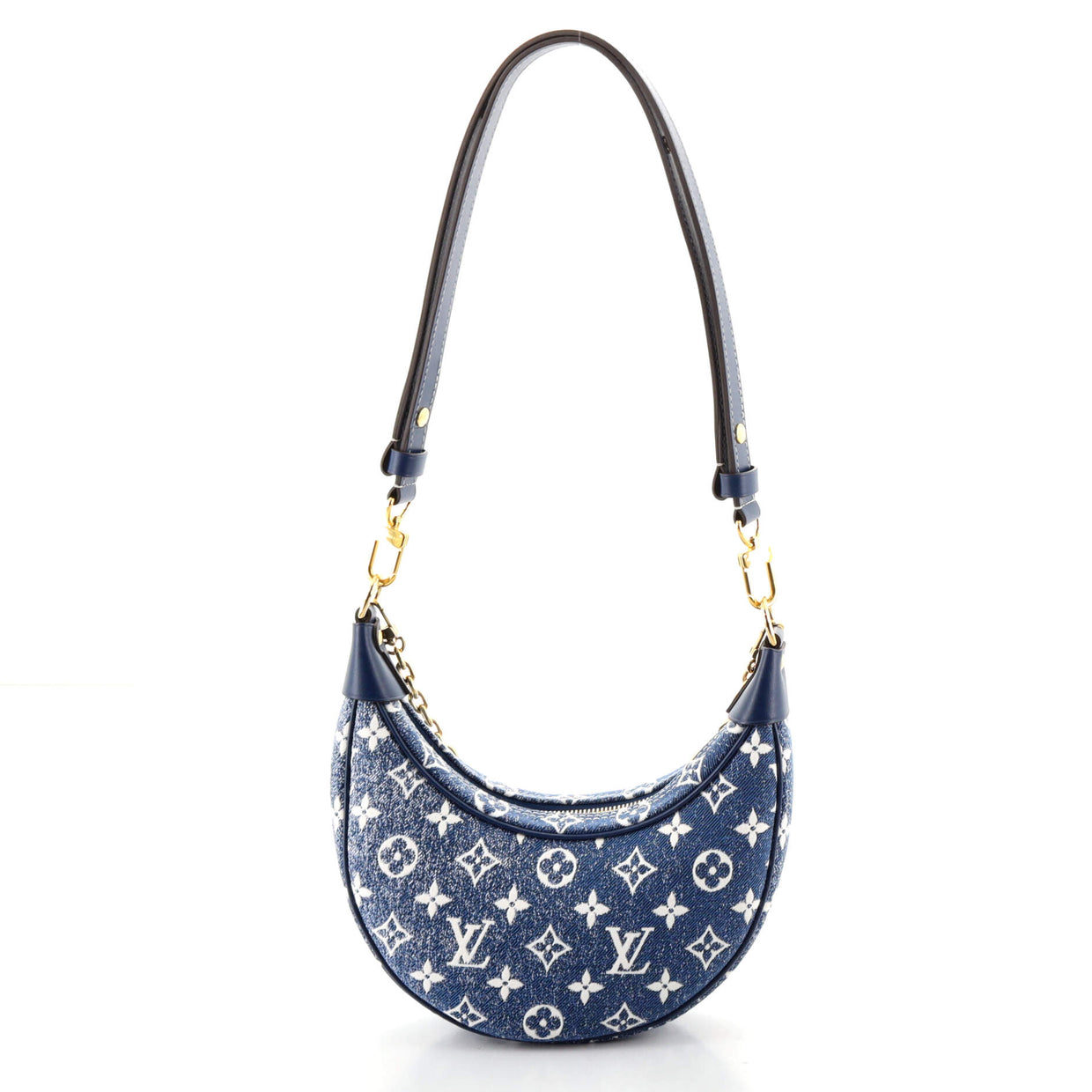 Louis Vuitton Loop Handbag Monogram Jacquard Denim Blue 1233381