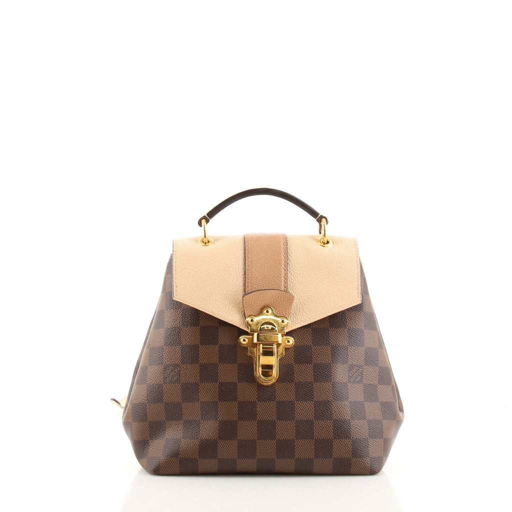 Louis Vuitton Clapton Damier Ebene Backpack Bag Creme