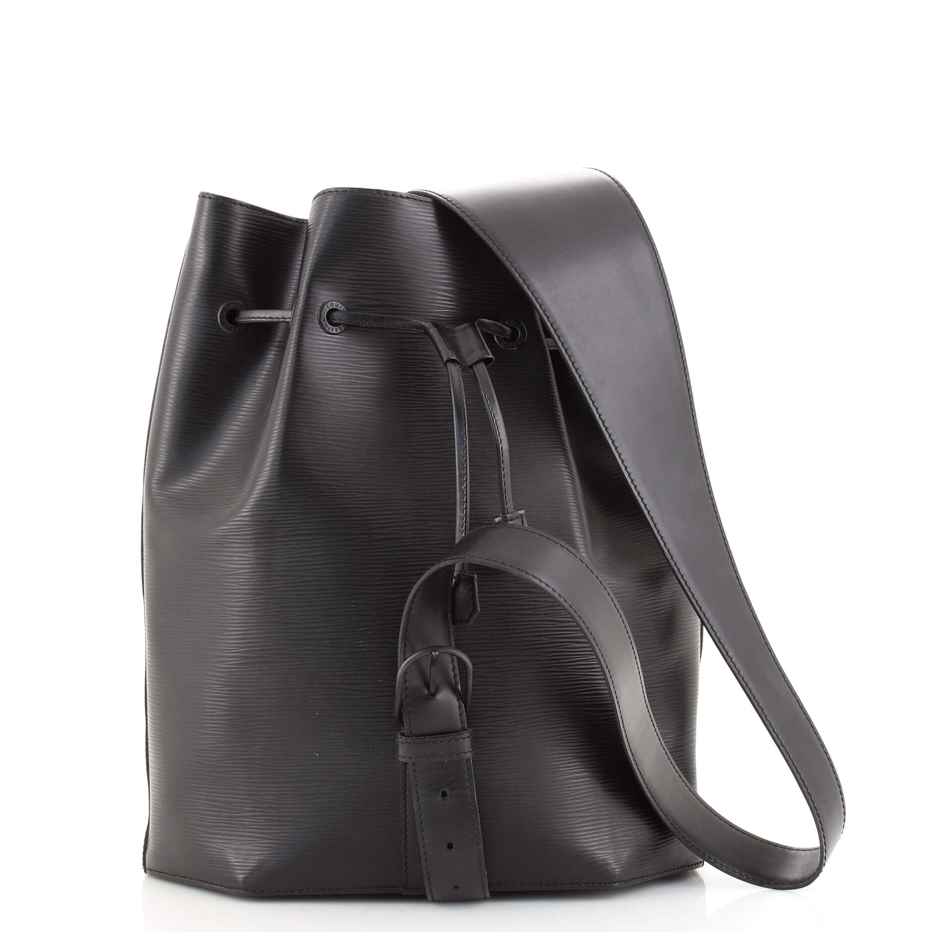 Louis Vuitton, Bags, Louis Vuitton Black Epi Drawstring Bucket Bag