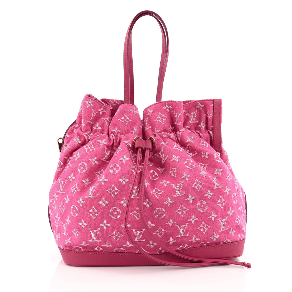 Buy Louis Vuitton Noefull Handbag Denim MM Pink 1301601 – Rebag