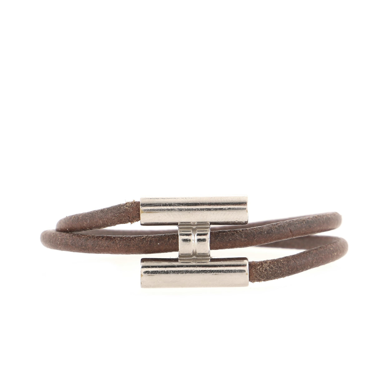 Hermes Tournis Tresse Bracelet Leather Brown 1304132