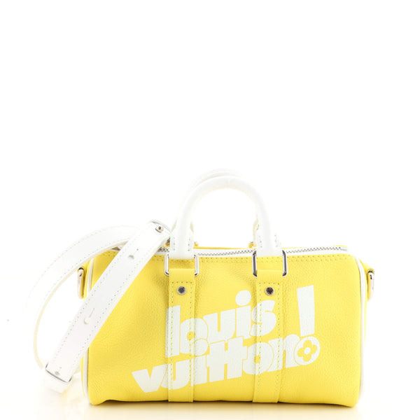 Louis Vuitton Keepall XS M80842 Leather Yellow / White Virgil