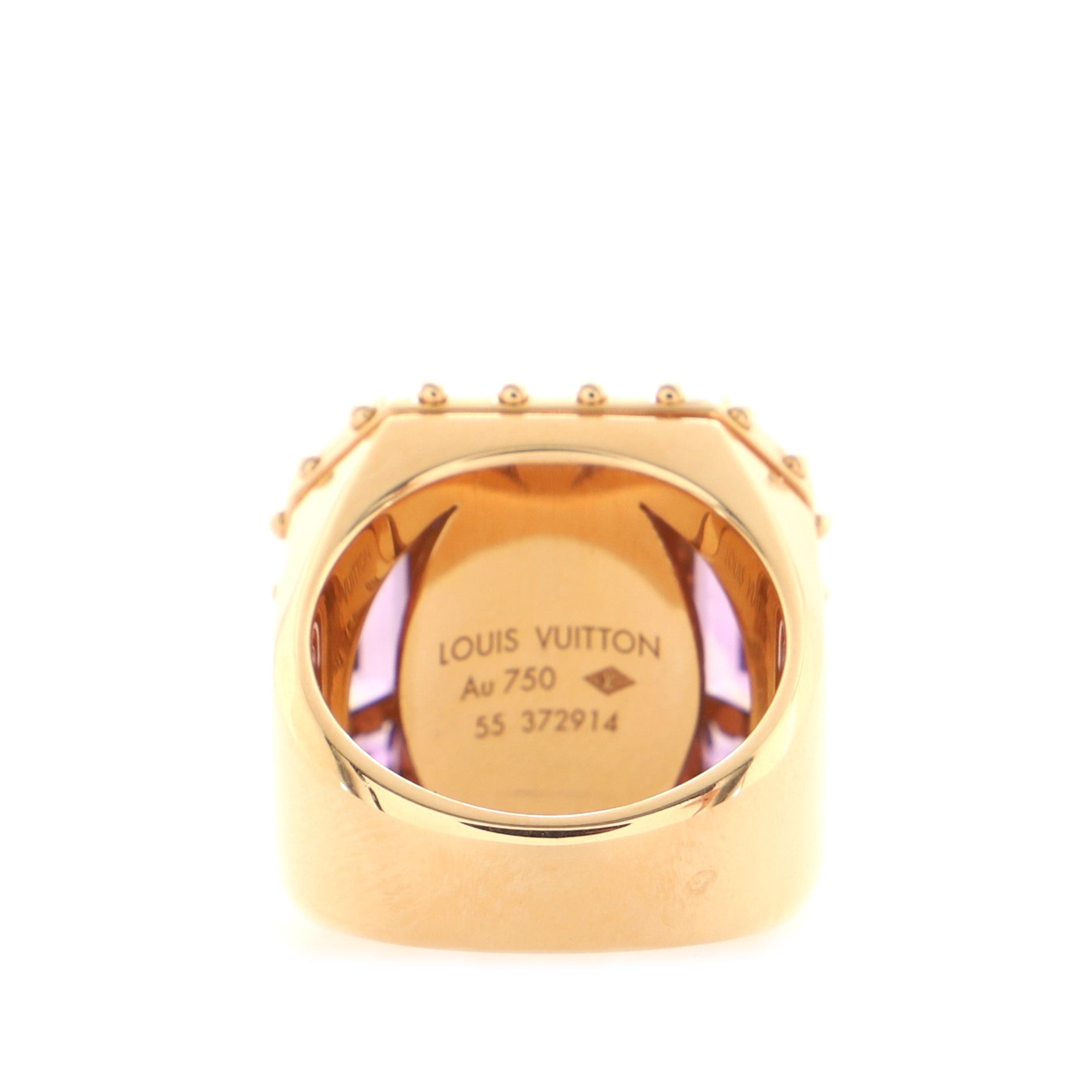 Louis Vuitton LV Volt Upside Down Ring, Yellow Gold Gold. Size 47