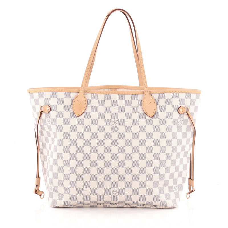 Buy Louis Vuitton Neverfull NM Tote Damier MM White 1358701 – Rebag