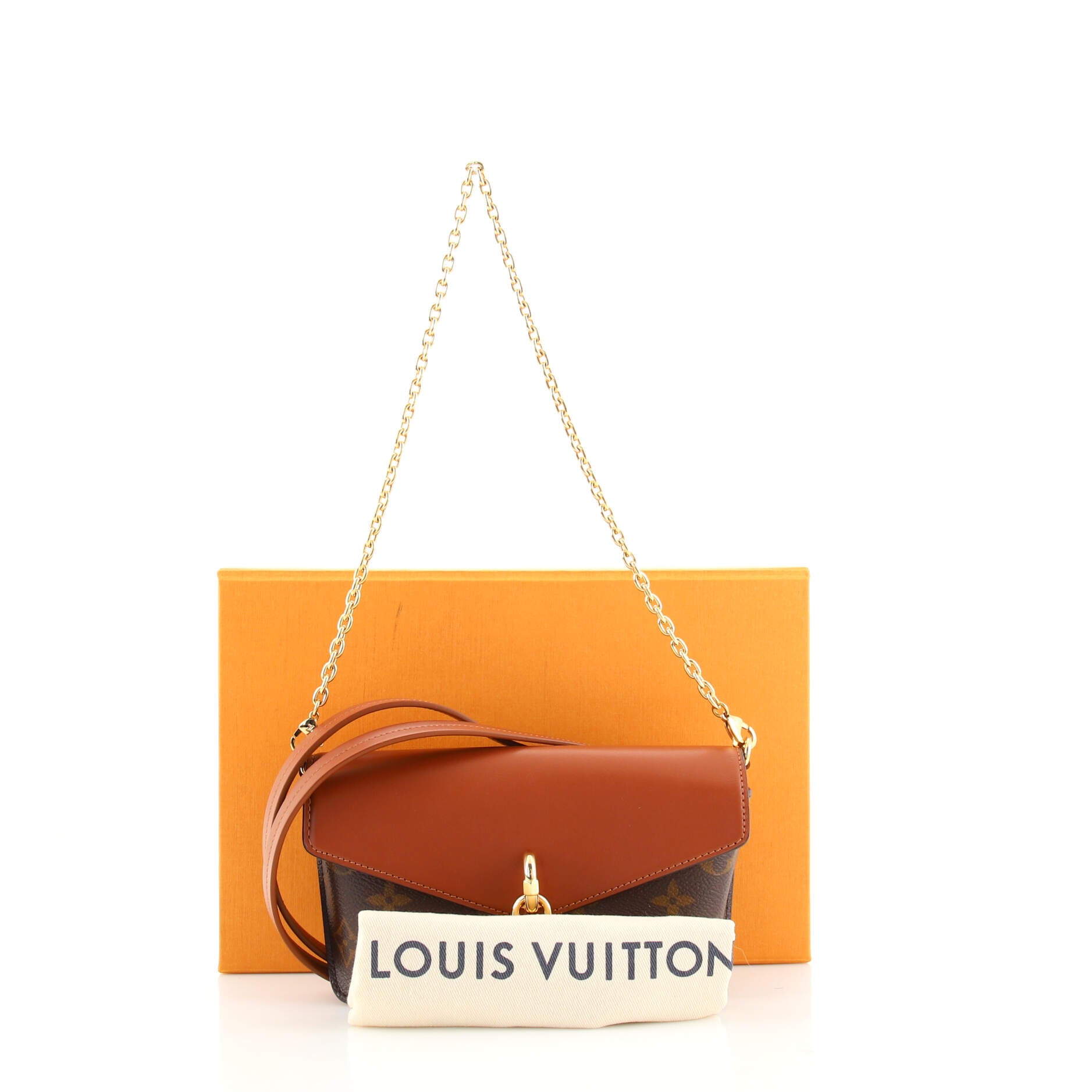 Louis Vuitton Padlock on Strap Handbag Monogram Canvas and Leather