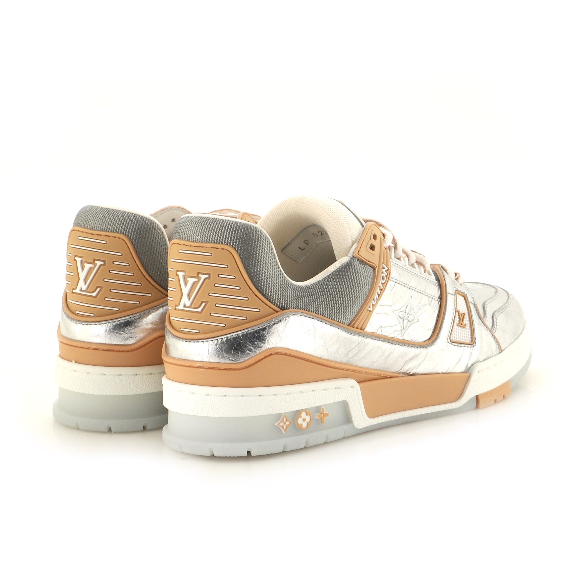 Louis Vuitton Men's LV Trainer Sneakers Monogram Taigarama Orange