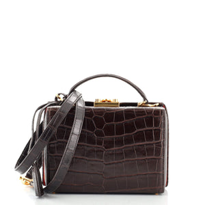 Mark Cross Black Leather Grace Box Bag For Sale at 1stDibs