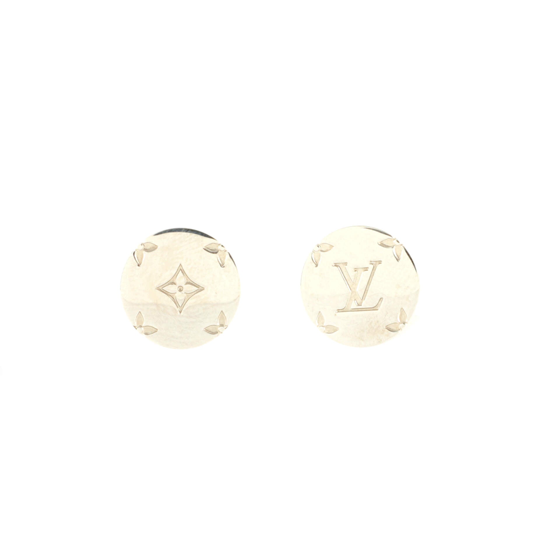 LOUIS VUITTON Crazy In Lock Earrings Set Gold Brass