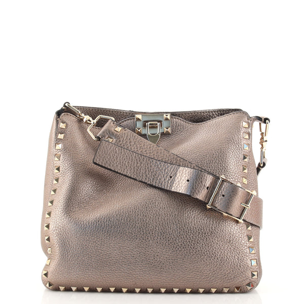 Geslaagd Handel segment Valentino Garavani Rockstud Flip Lock Messenger Bag Leather 1377953