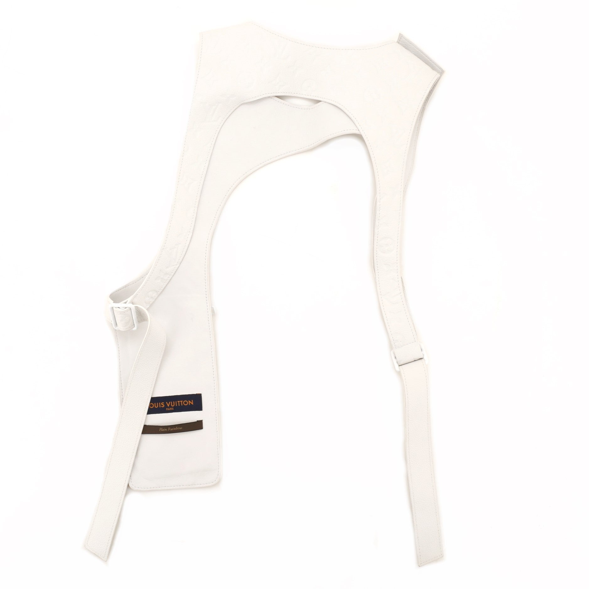 Louis Vuitton Cut Away Vest Monogram White in Embossed Grained