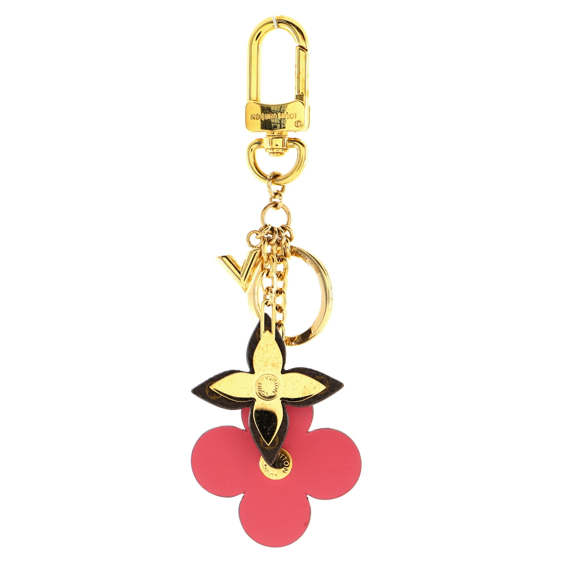 LOUIS VUITTON Blooming Flowers Chain Bag Charm and Key Holder Pink