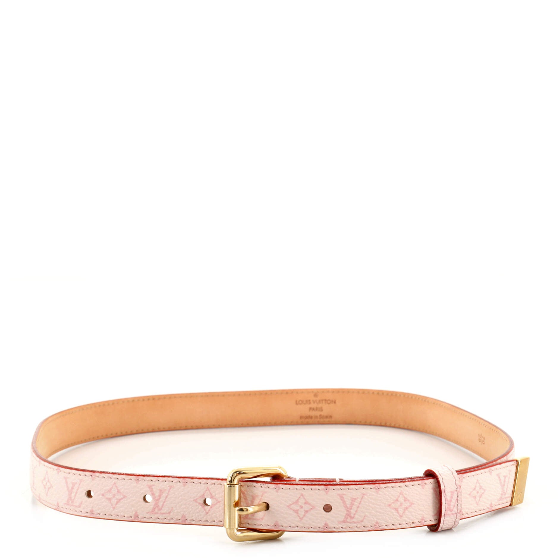 LOUIS VUITTON Belt Monogram Ceinture Cherry blossom Rose Women