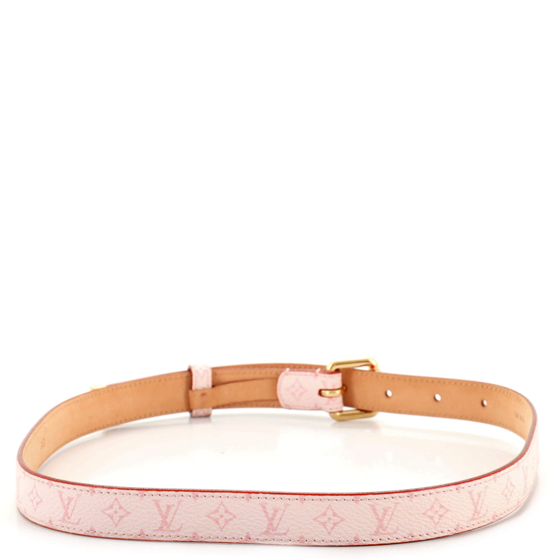 Louis Vuitton Ultra Rare Cherry Blossom Pink Monogram Belt 70/28