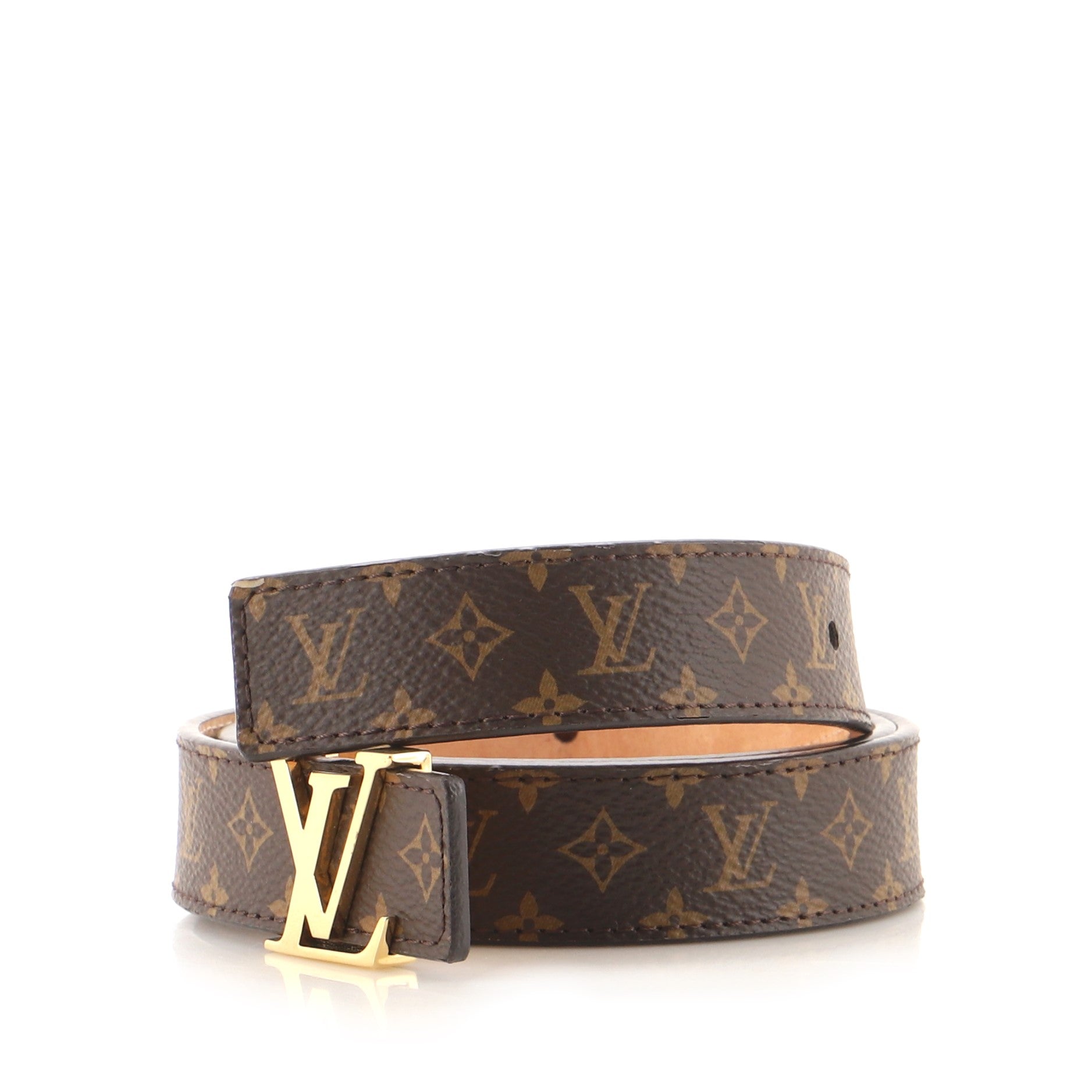 Louis Vuitton Initiales Belt Monogram Canvas Thin 75 - ShopStyle