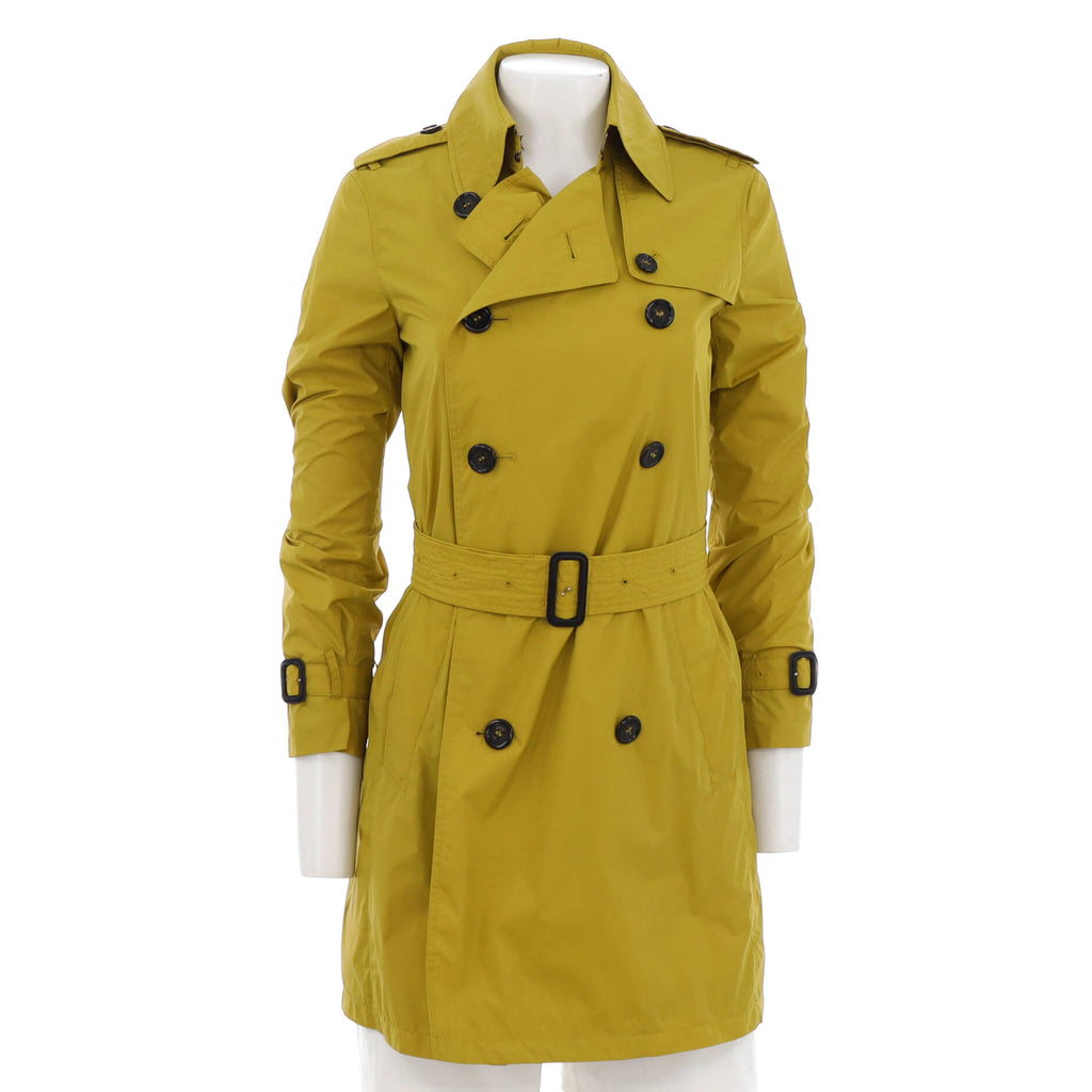 Burberry Women's Lightweight Trench Coat Nylon Yellow 141768455