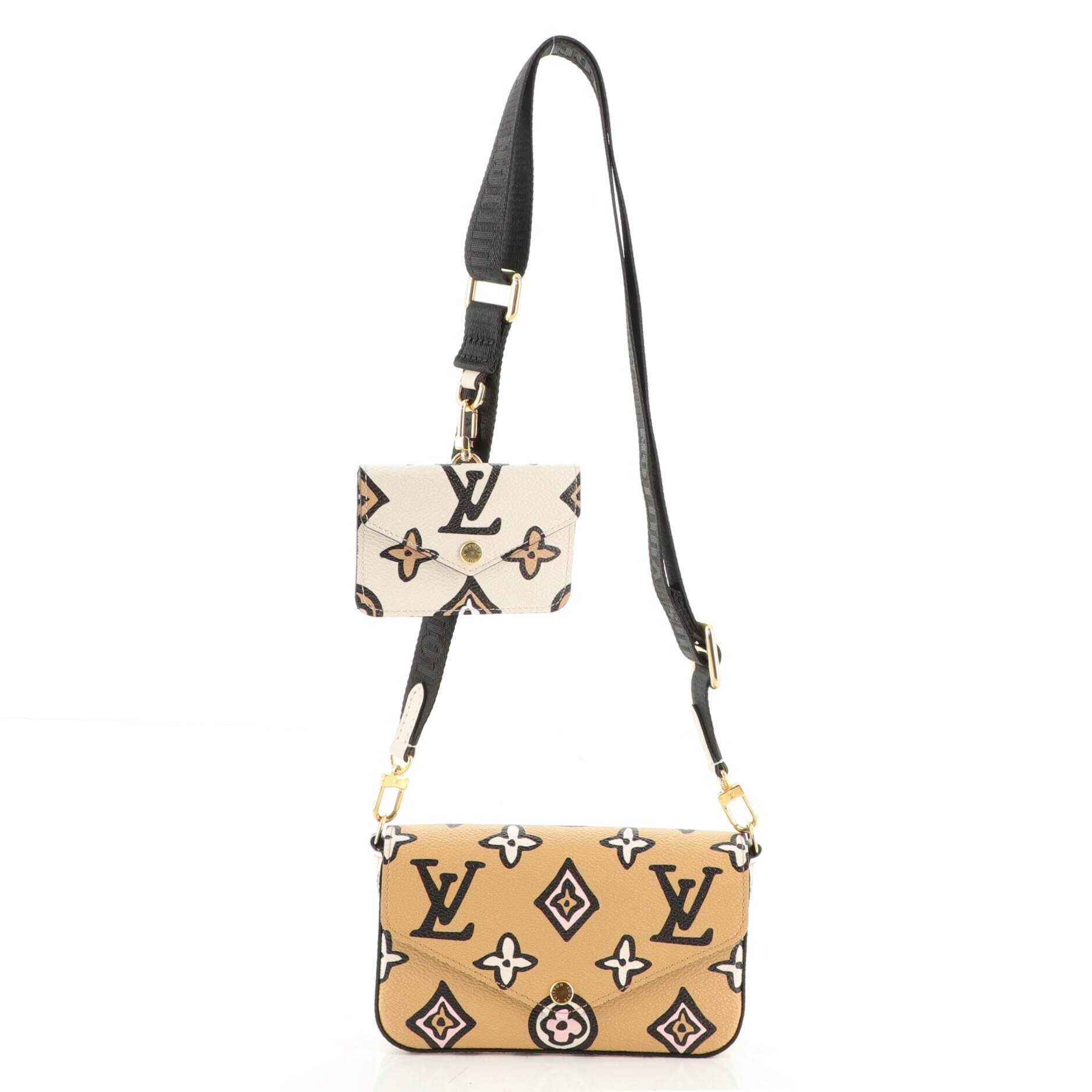 Louis Vuitton Felicie Strap & Go Handbag Wild at Heart Monogram