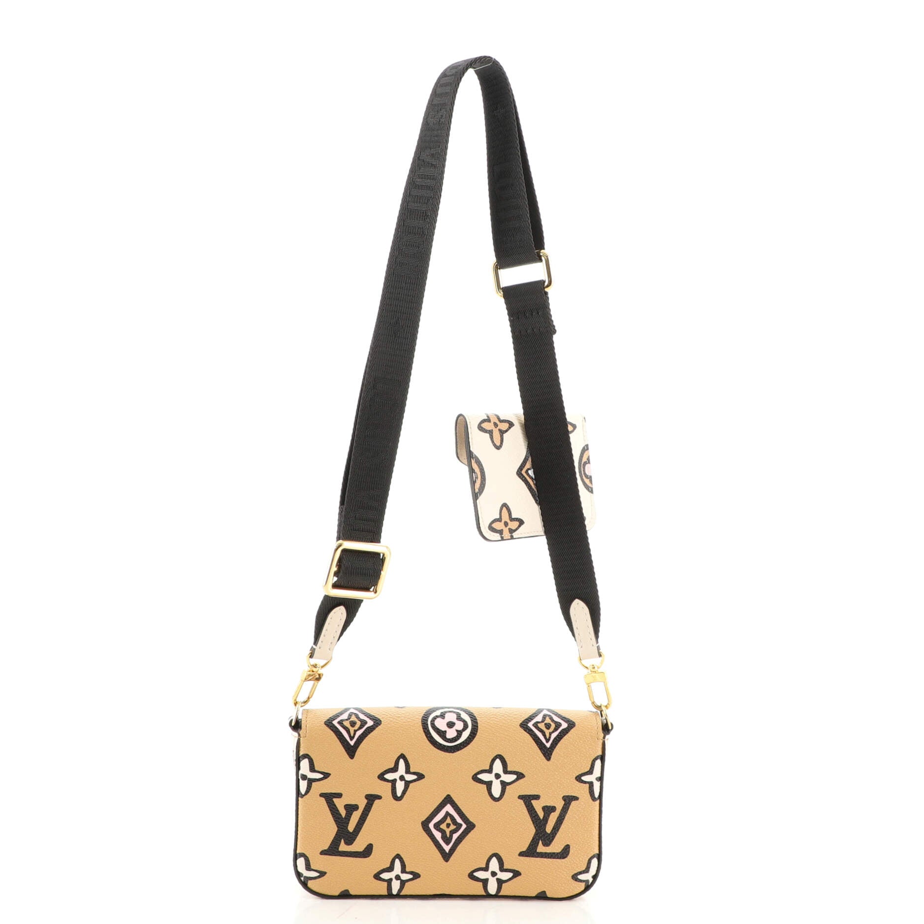 Louis Vuitton Felicie Strap & Go Handbag Wild At Heart Monogram Giant