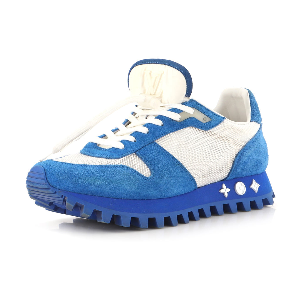 Vuitton Men's Runner Sneakers Mesh and Suede Blue 145232328