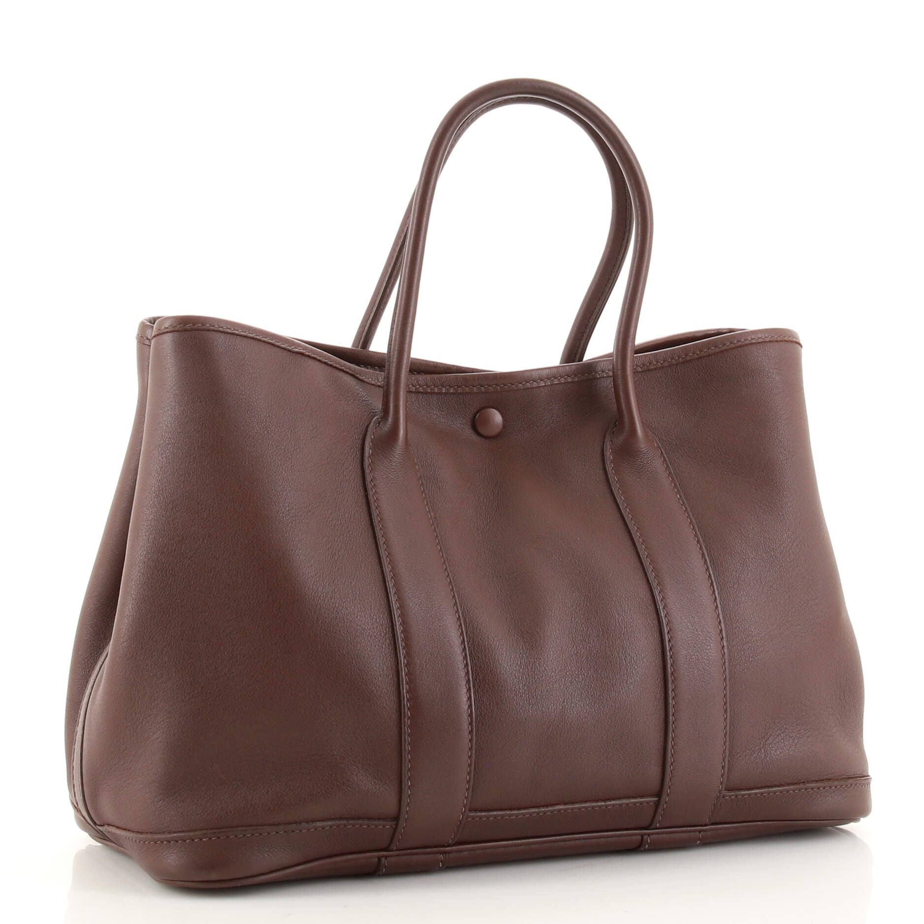 Hermes Garden Party TPM Leather Tote Bag in Tan color