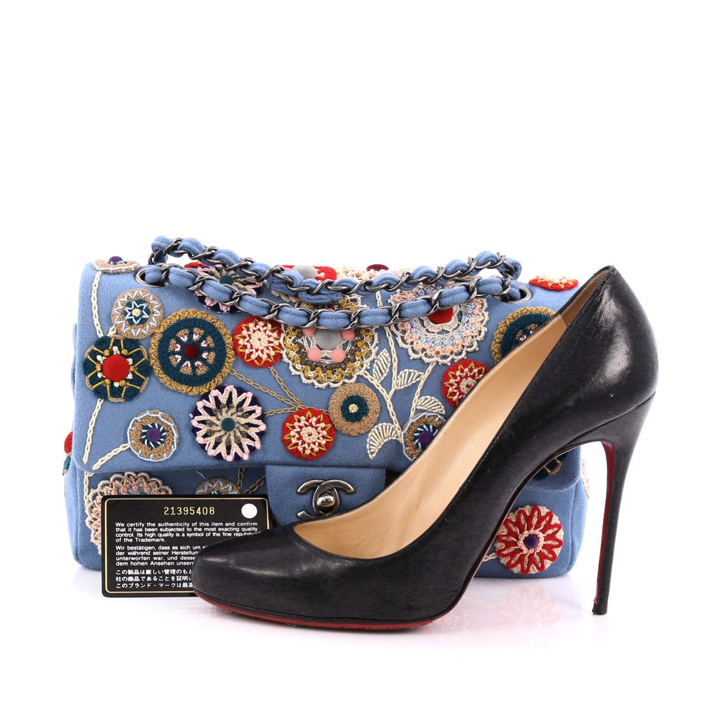 Buy Chanel Paris-Salzburg Flap Bag Embroidered Felt Medium 1461703 – Rebag