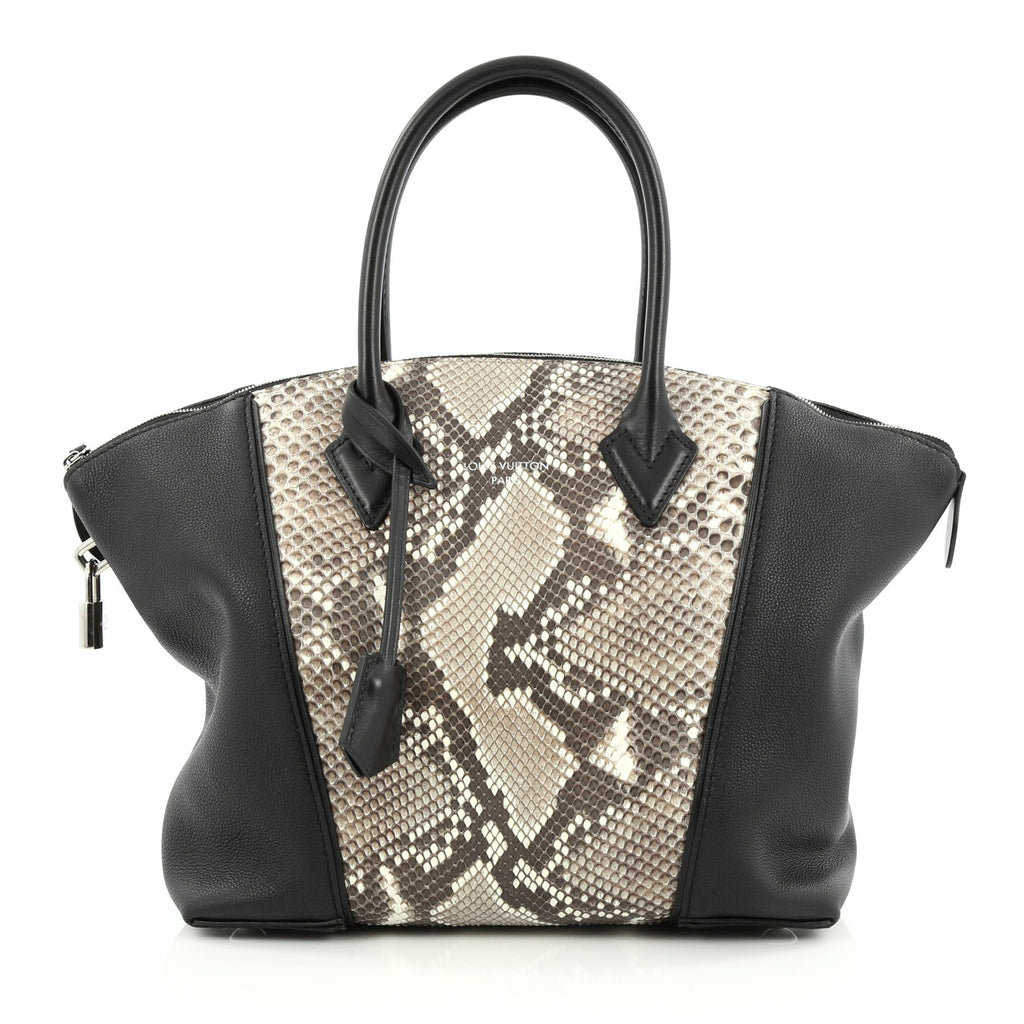 Buy Louis Vuitton Soft Lockit Handbag Leather and Python PM 1482702 – Rebag