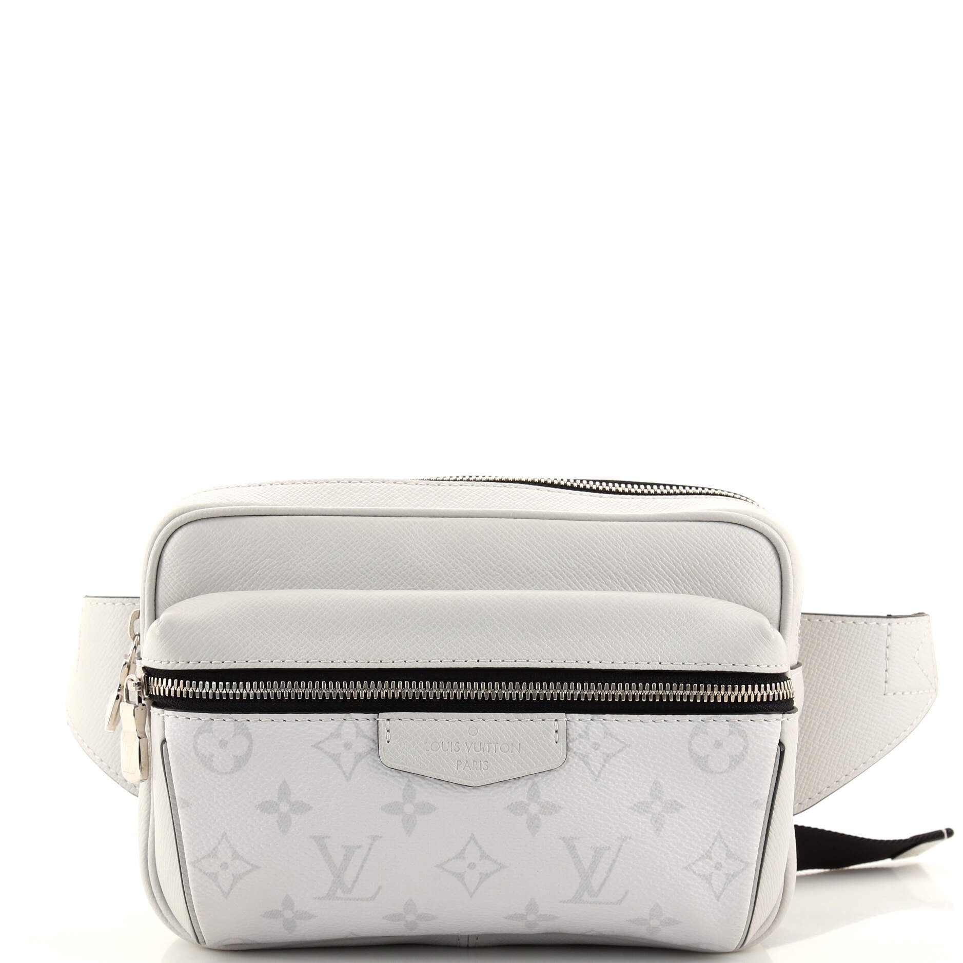 LOUIS VUITTON Taiga Monogram Outdoor Bumbag White 1211159