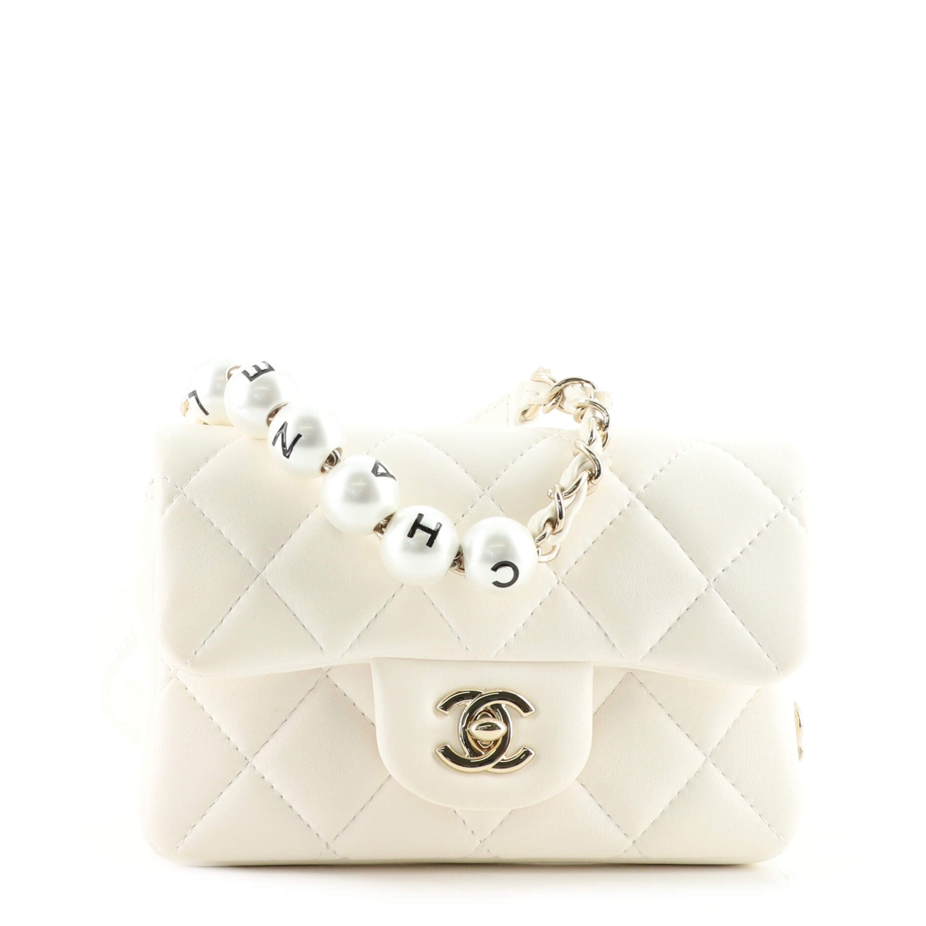 CHANEL My Precious Pearls Waist Bag Quilted Lambskin Mini