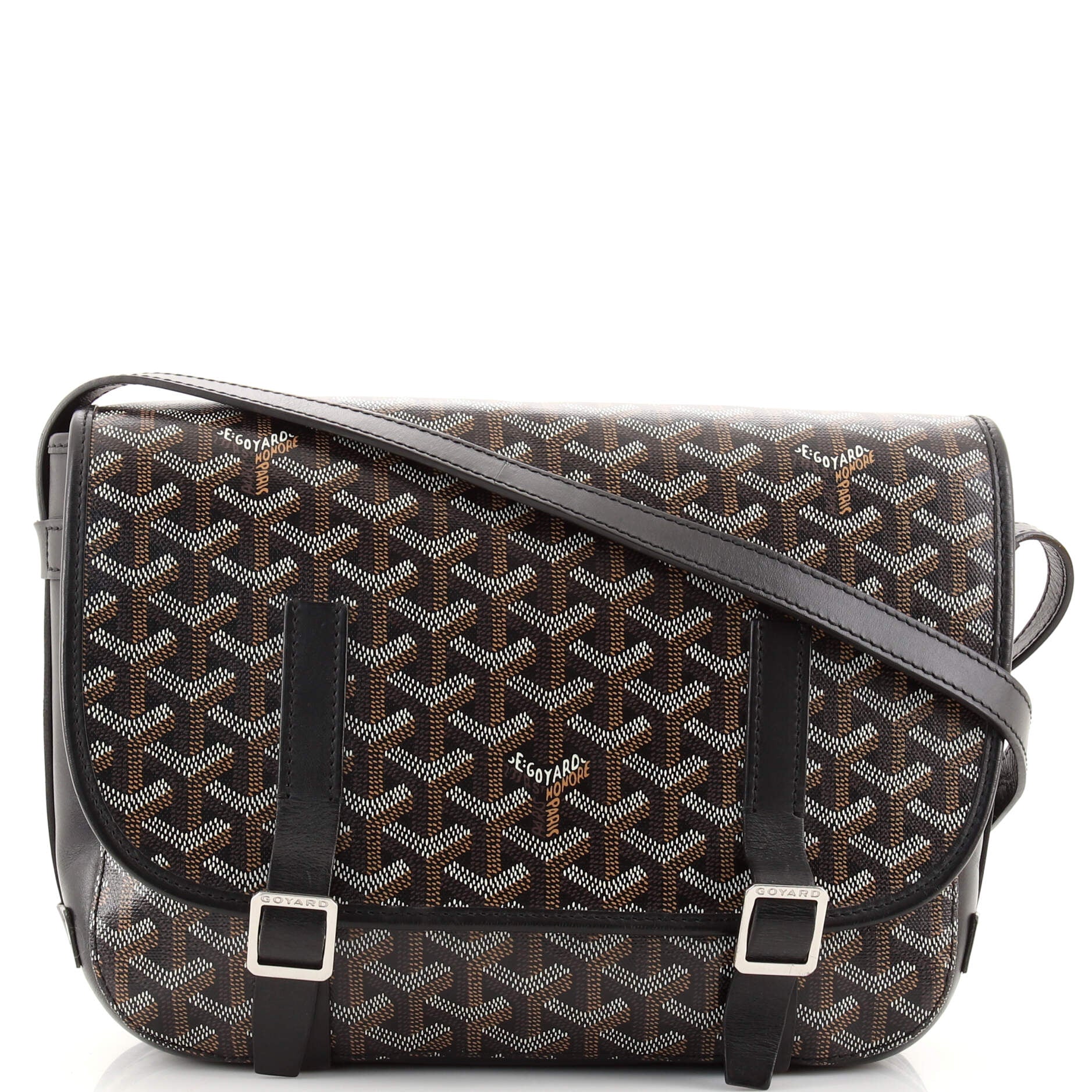 Goyard Belvedere MM Black Shoulder Bag