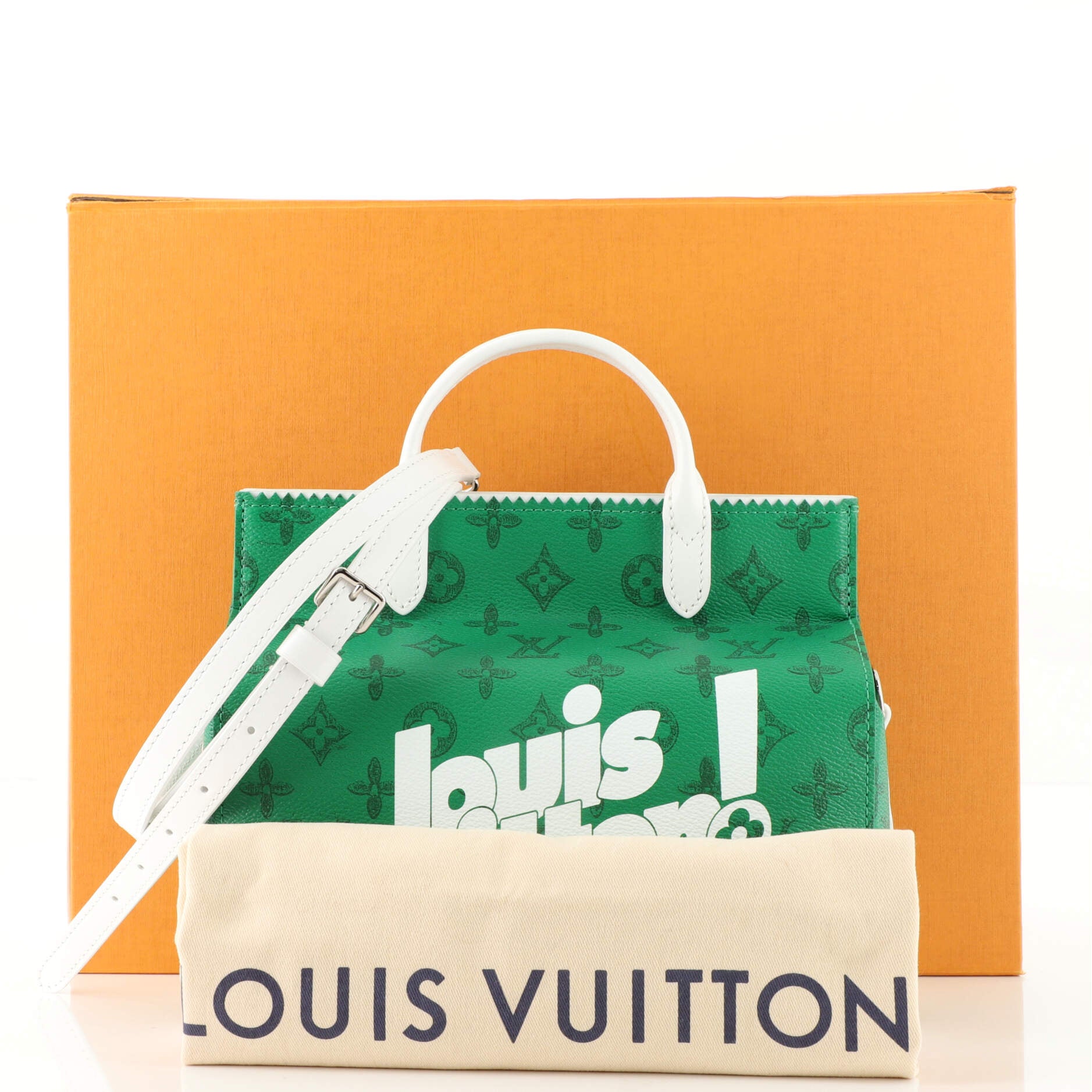 Louis Vuitton, Bags, Louis Vuitton Litter Bag Everyday Signature Vintage  Monogram Canvas Green