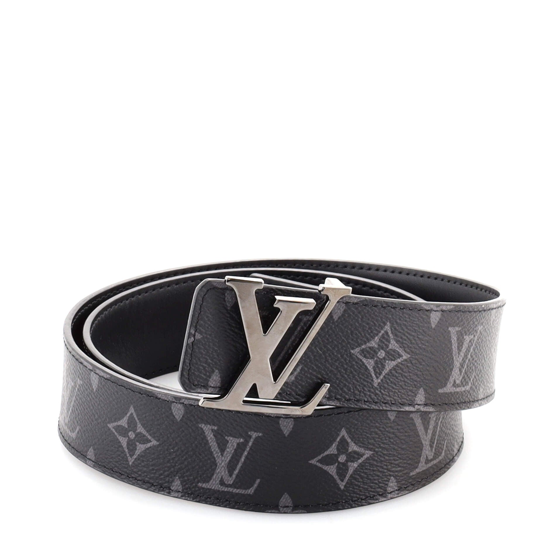 Louis Vuitton Men's Black and White Damier LV Initiales Reversible