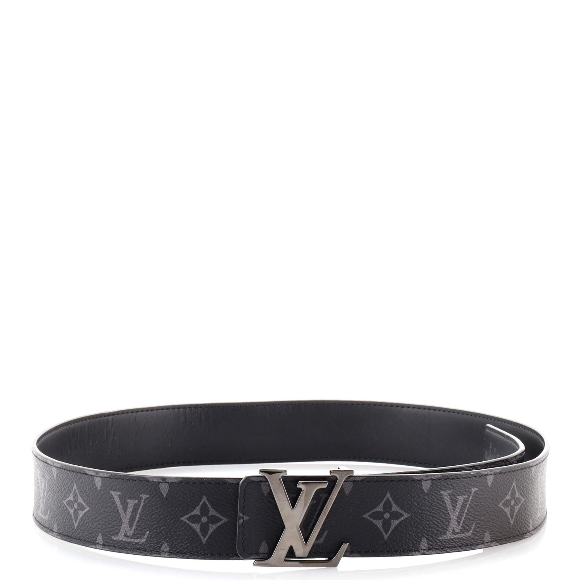 Louis Vuitton LV Initiales Reversible Belt Monogram Eclipse Canvas