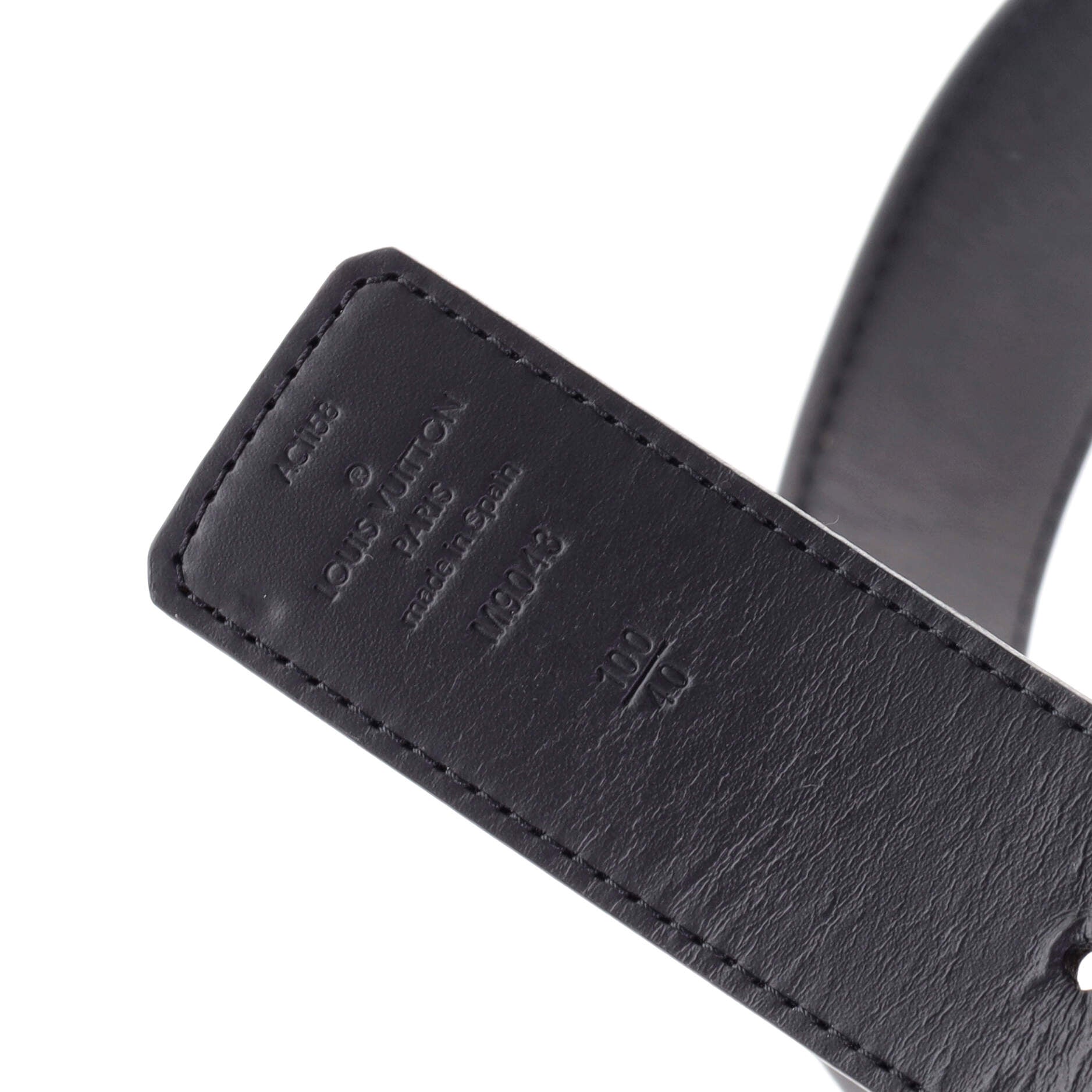 Louis Vuitton Utility Belt Monogram Eclipse 35MM Black in Coated Canvas  with Silver-tone - US