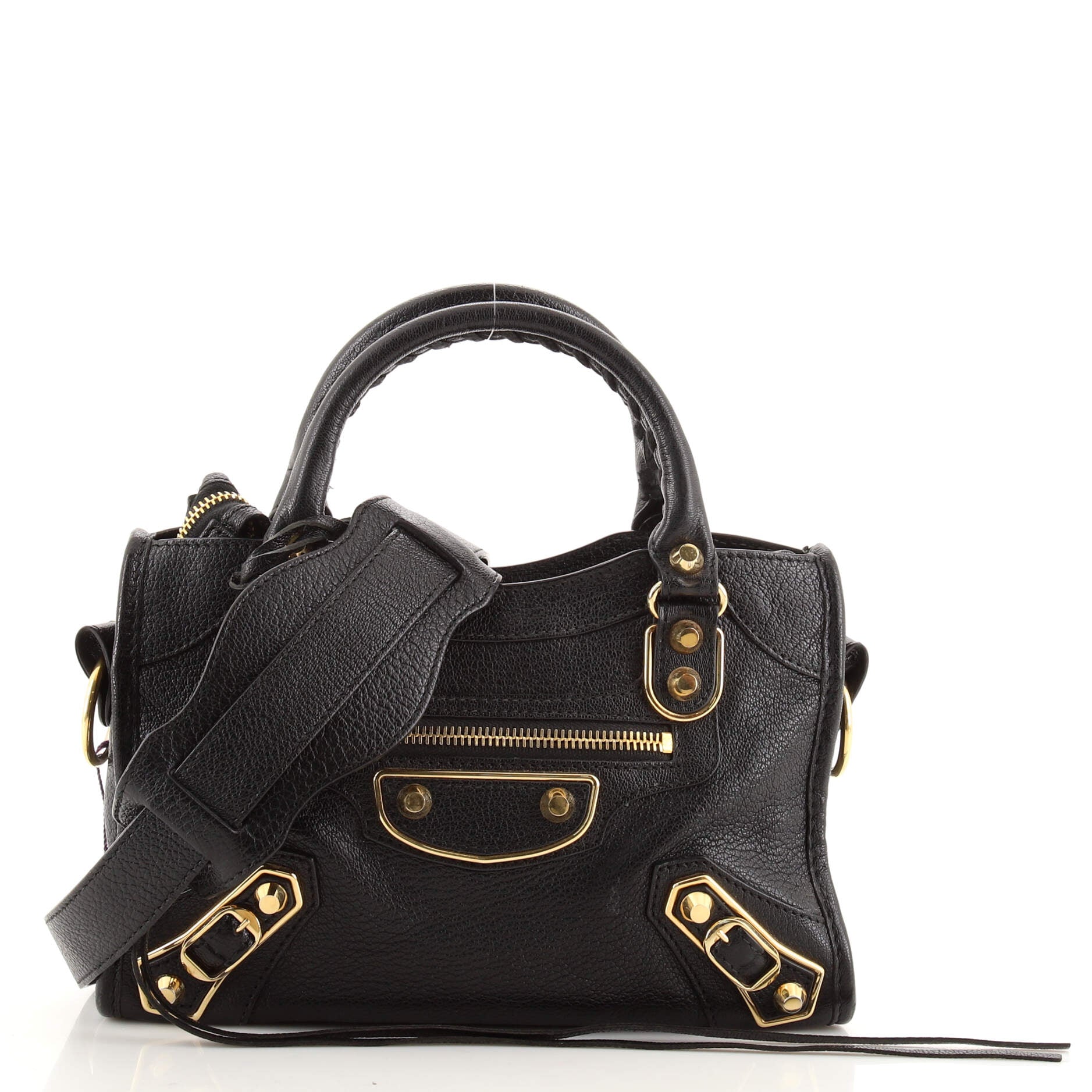 Balenciaga 'classic City' Logo Strap Small Leather Shoulder Bag in