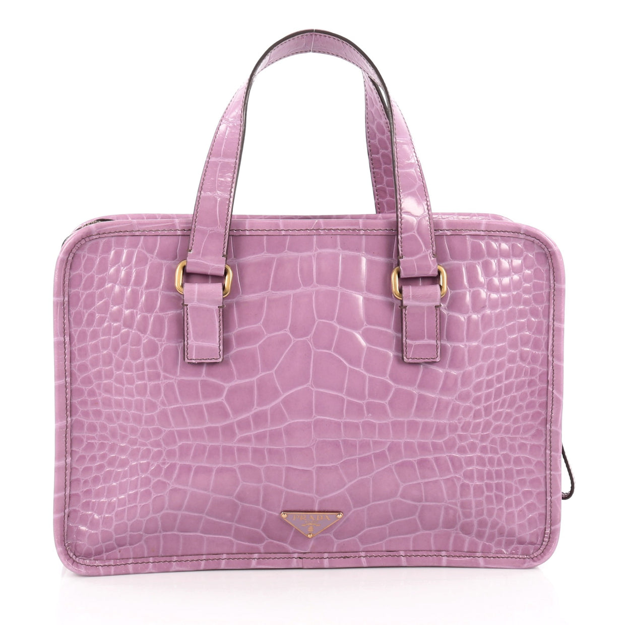 Buy Prada St. Cocco Lucido Bauletto Handle Bag Crocodile 1560603