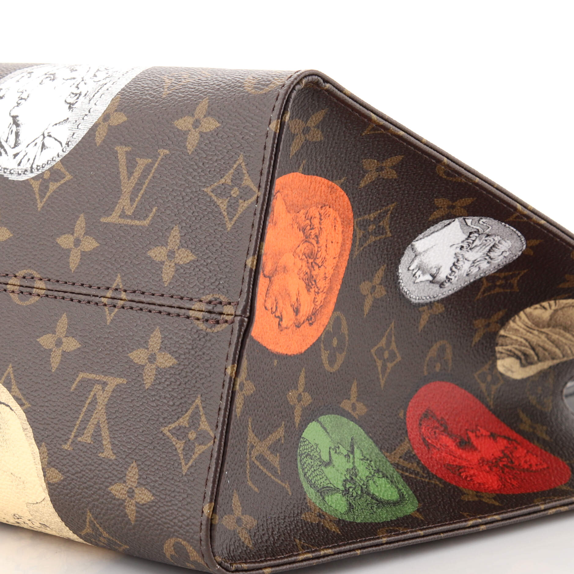 Louis Vuitton x Fornasetti Alma PM Monogram Cameo Brown in Coated