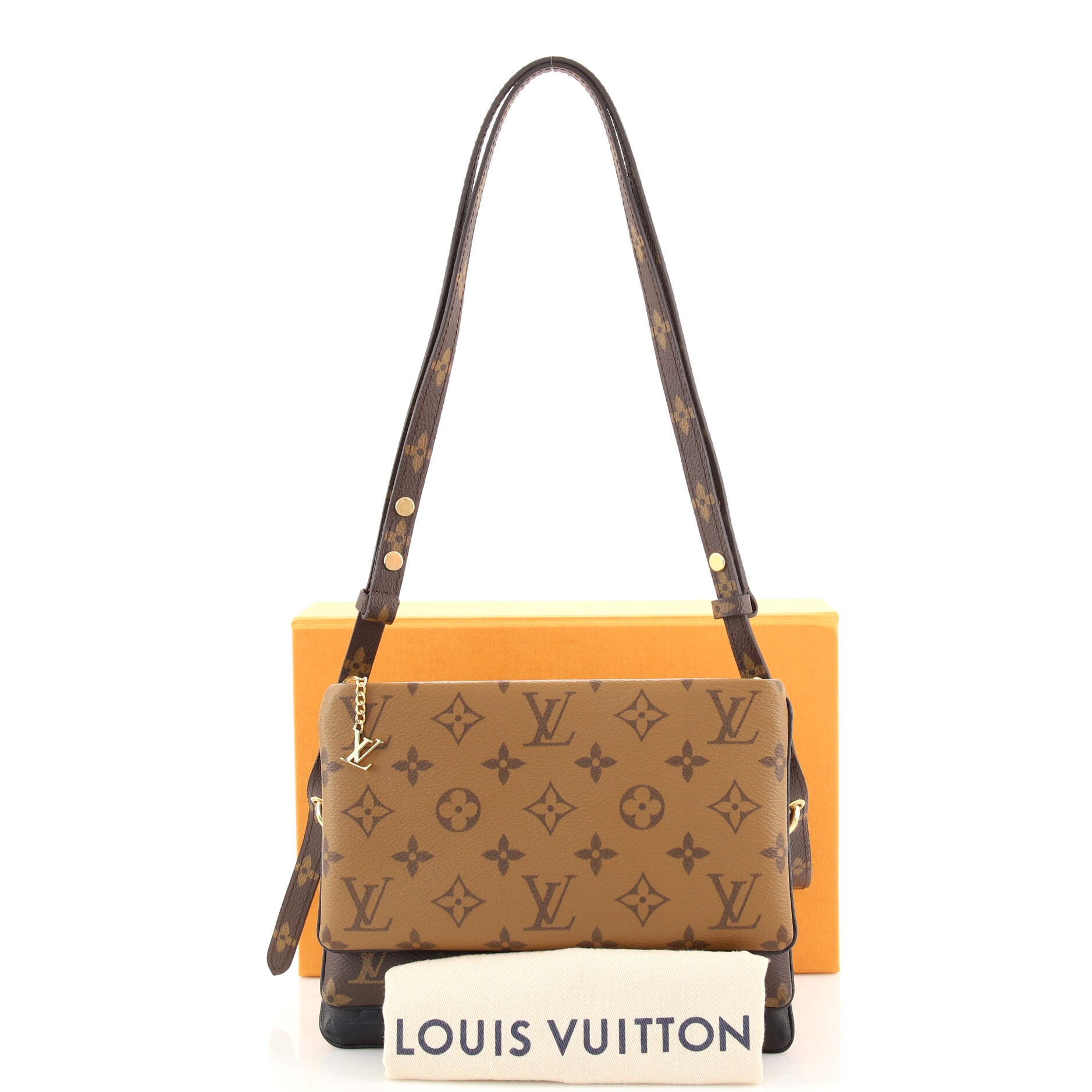 Louis Vuitton LV3 Pouch Bag Monogram Canvas, Reverse Monogram Canvas and Monogram  Ink Embossed Lambskin