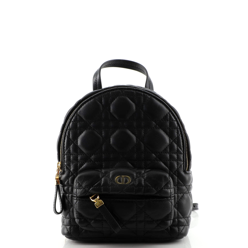 Dior Women Mini Dioramour Dior Backpack Latte Cannage Lambskin with Heart  Motif