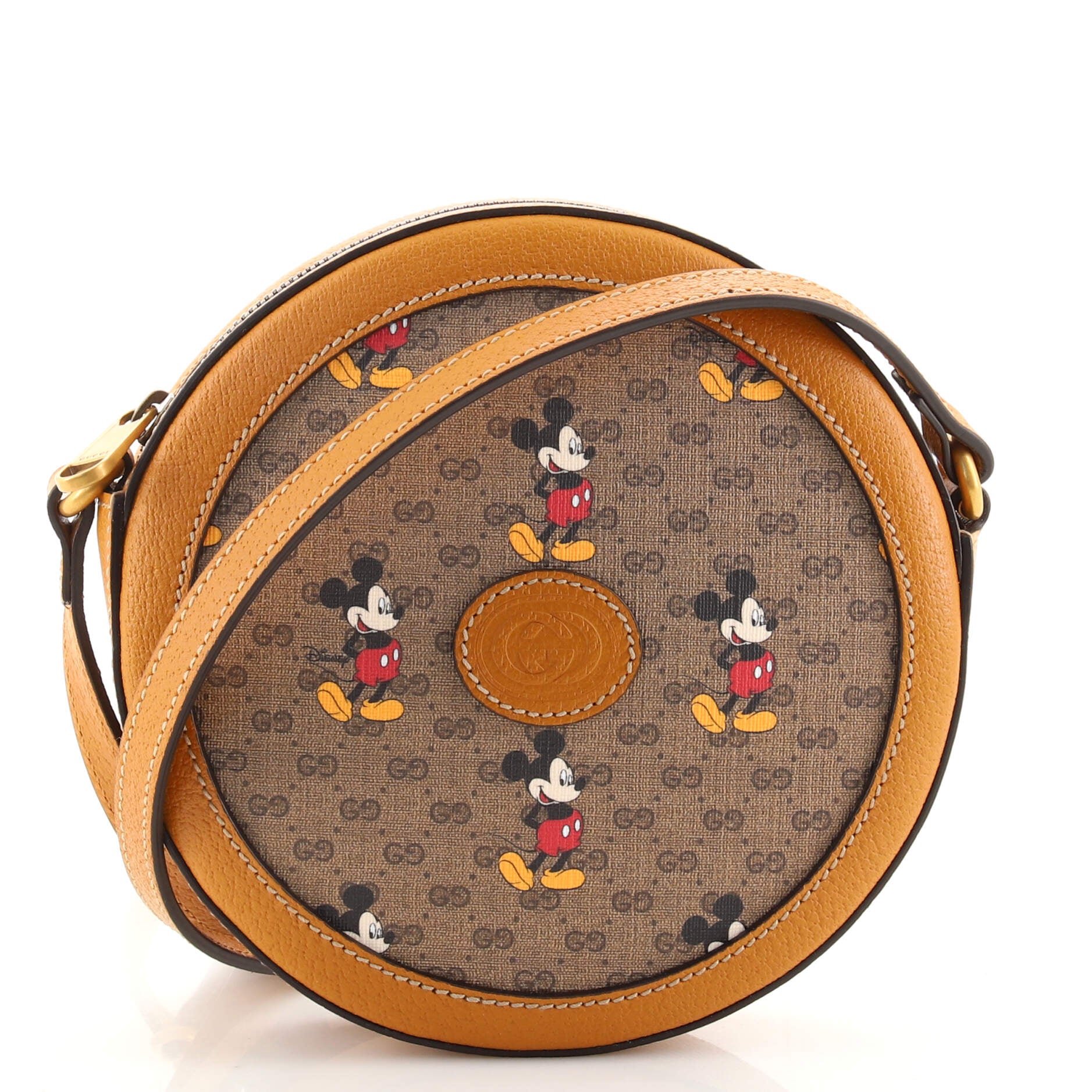 Gucci Disney Mickey Mouse Shoulder Bag Printed Mini GG Coated