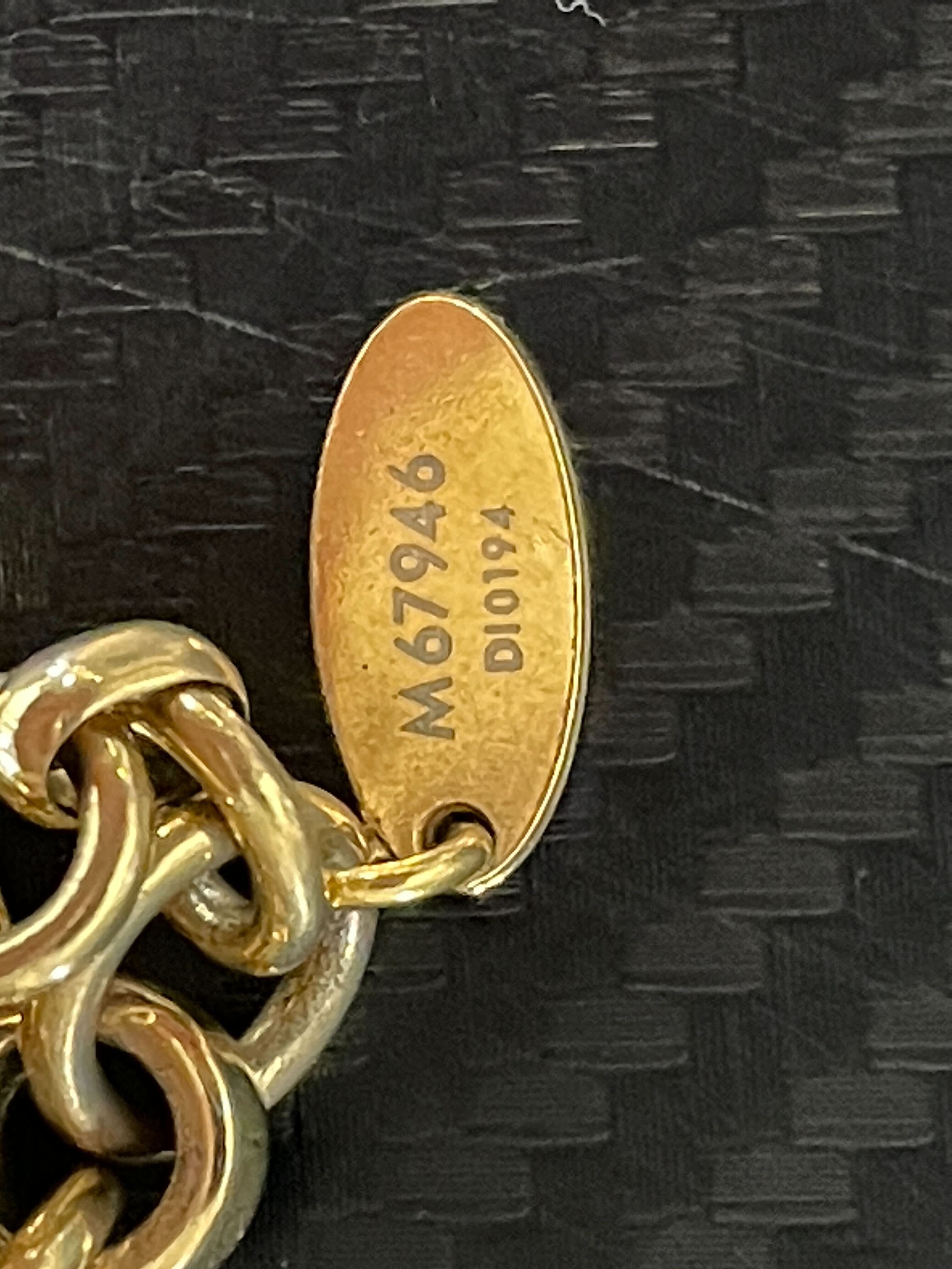 Louis Vuitton Petit Louis Necklace Gold Brass