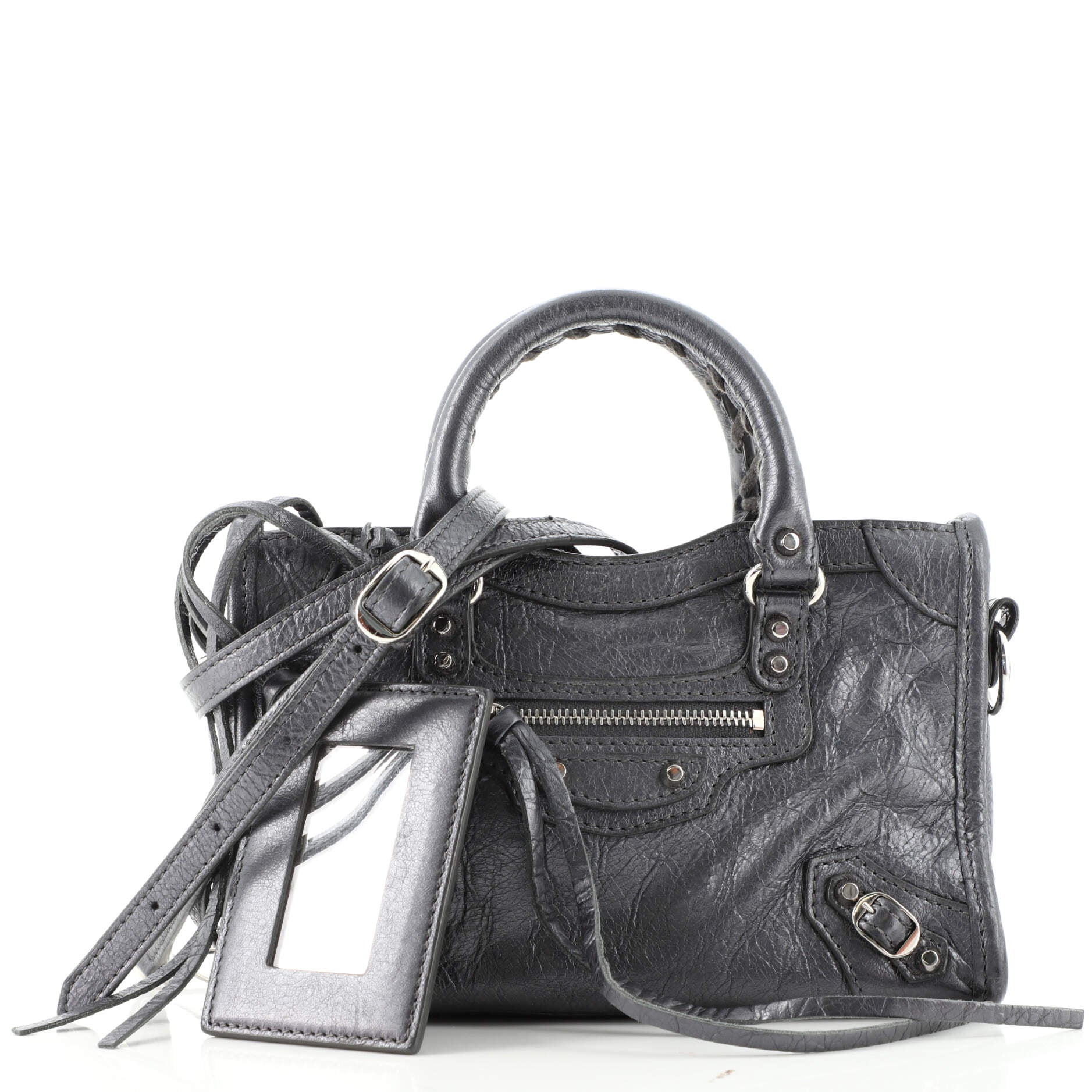 Balenciaga City Classic Studs Bag Leather Nano   Smart Closet