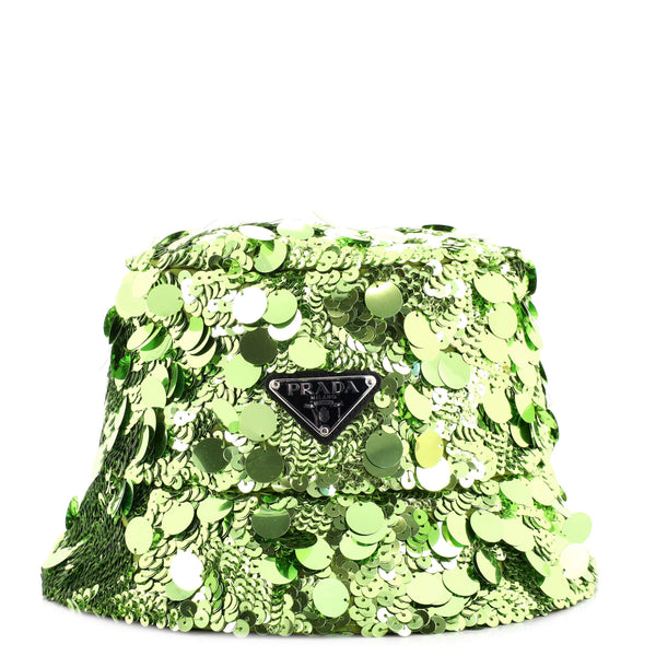 Prada Bucket Hat Sequins Green 1592441