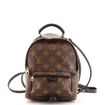 Palm springs leather backpack Louis Vuitton Brown in Leather - 28183649
