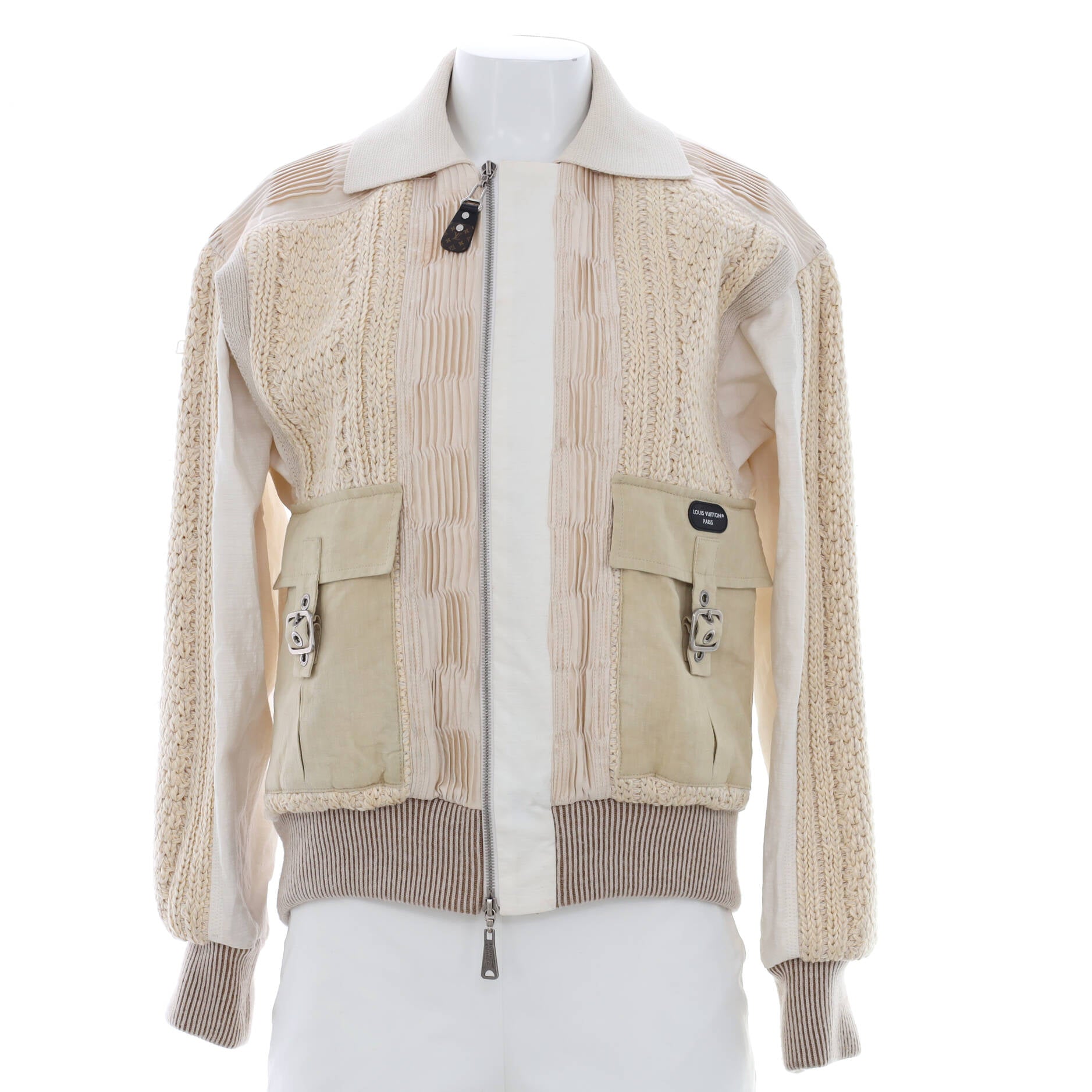 Louis Vuitton Women's Mixed Material Bomber Jacket Mixed Media