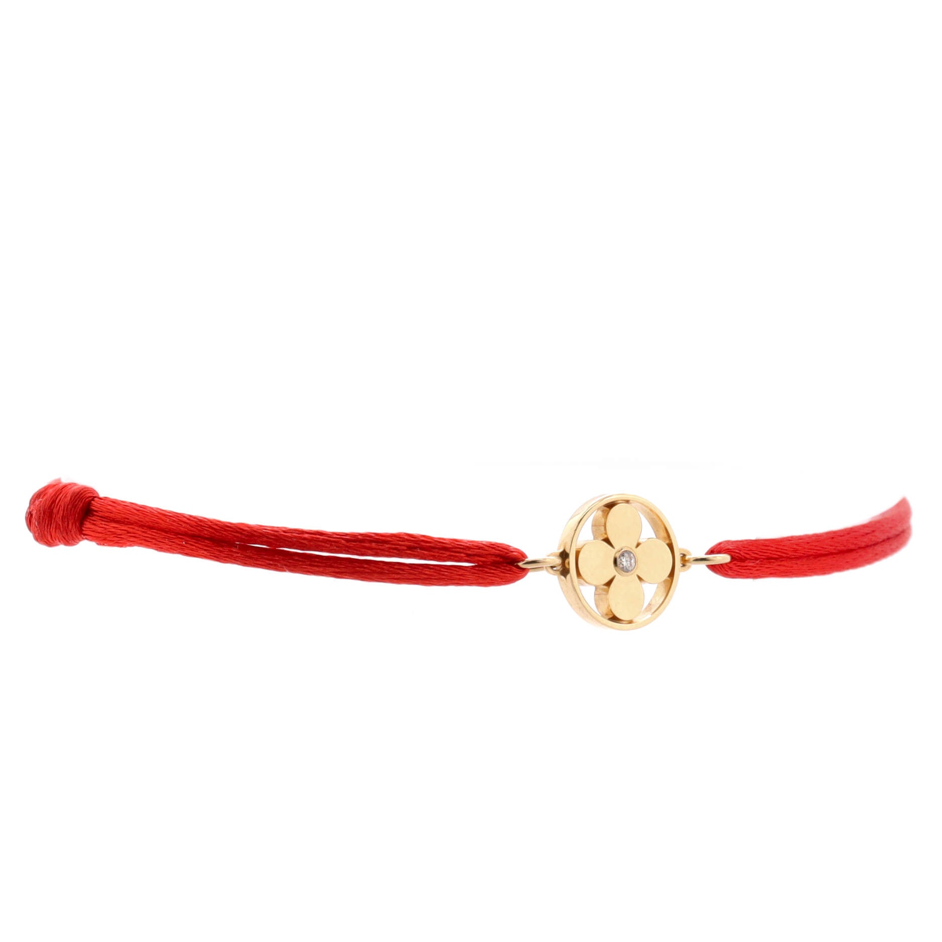 Louis Vuitton 18K Diamond Idylle Blossom Sun Cord Bracelet - Red