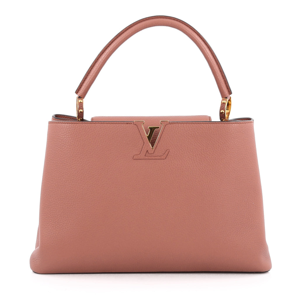 Buy Louis Vuitton Capucines Handbag Leather MM Pink 1602101 – Rebag