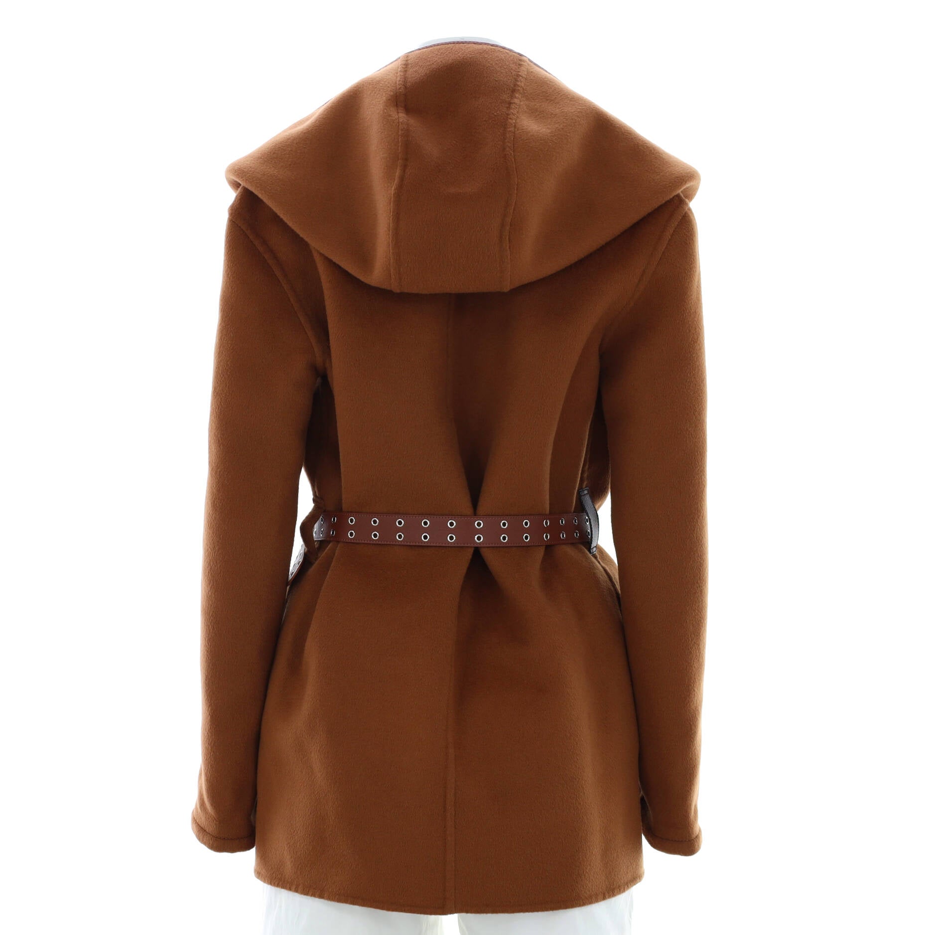 Louis Vuitton Monogram Wrap Peacoat in Wool and Silk with Monogram Detail, Brown, 42